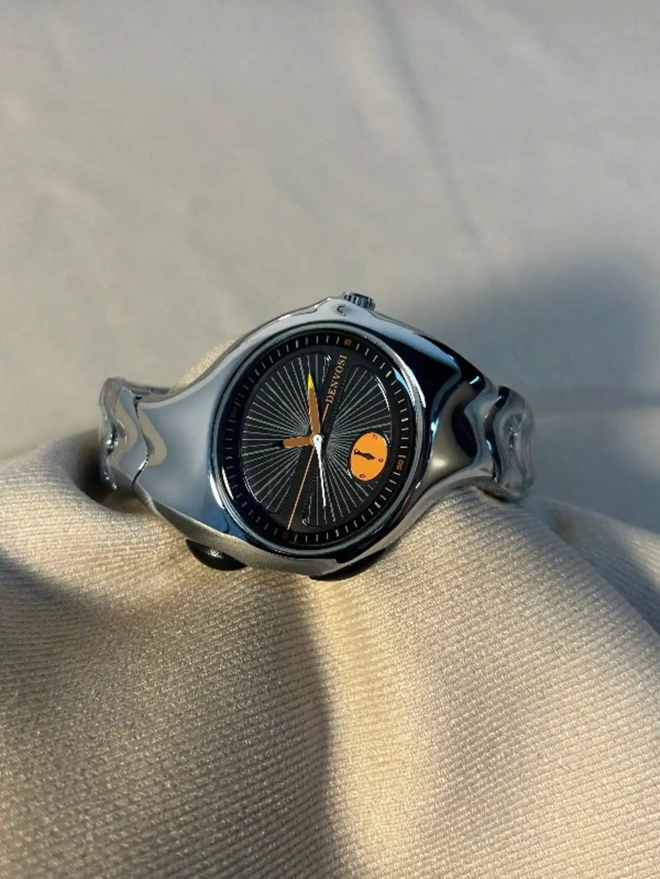 1pc men's irregular y2k non mechanical watch, twisted retro fashion quartz watch image 4