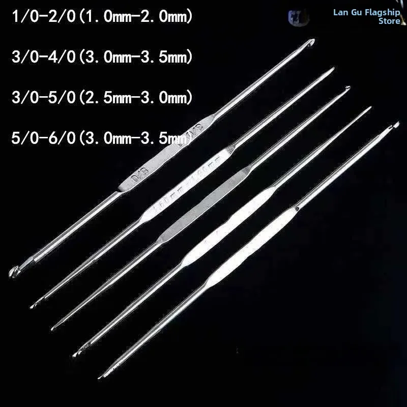 Silver Stainless Steel Double-Headed Crochet Tool for Handmade DIY Sweater And Shoe Hook Needle Knitting Yarn Crochet Tool