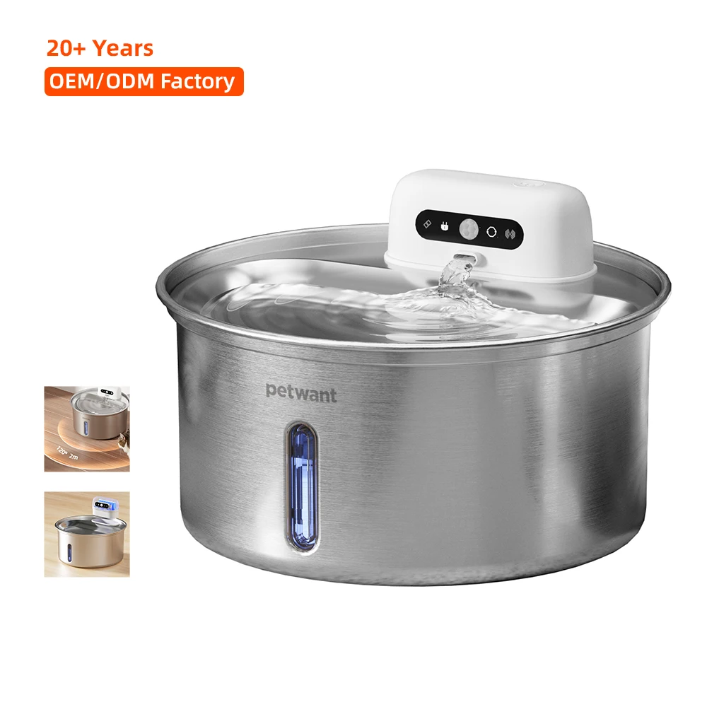 

Automatic Eco-Friendly Pet Cat Water Bowl Portable Electric Cat Fountain for Small Animals Stylish PP Material