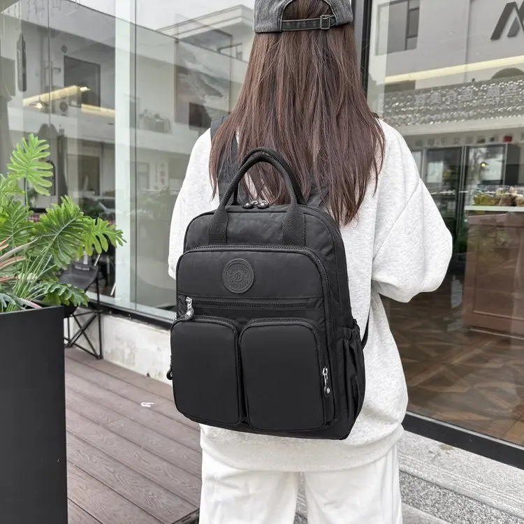 

Casual Canvas Nylon Bapa Lightweight Water Resistant Travel Bag Multi ket Handheld oulder Bag for Youth with Cute...