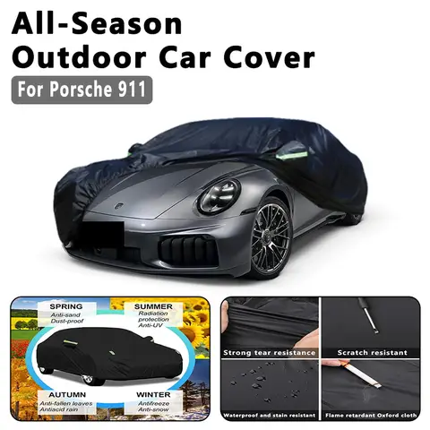 포르쉐 911용 자동차 커버 - 야외 완전 보호, 방수 방진 내열성, 사계절 사용 외부 액세서리