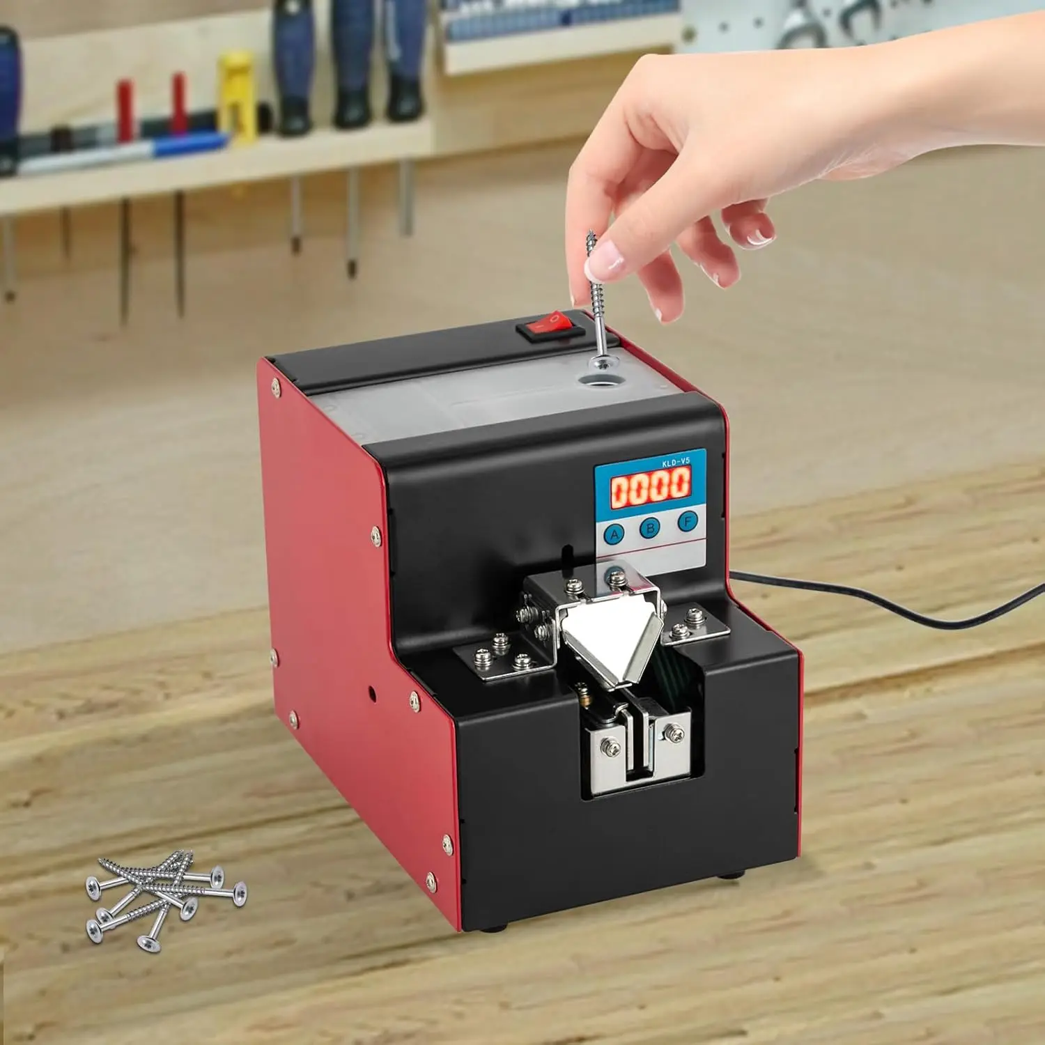 

Automatic Screw Feeder Machine,5 Adjustable Speed, LCD Display Screw Dispenser Supplier w/Dual Counting Modes, Arranging Machine