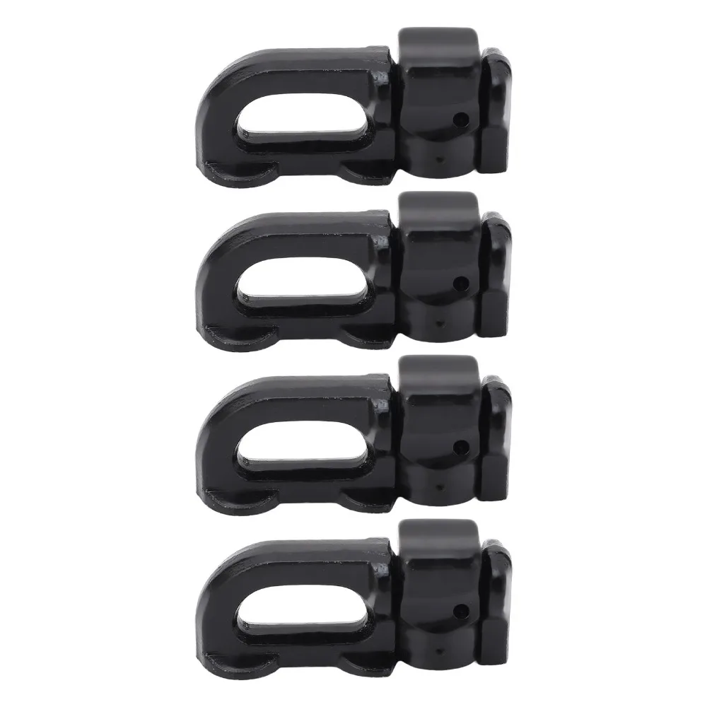 4Pcs Vehicle Accessory Carbon Steel L Track Fitting Black Tie Down Fitting Double Stud Fitting Truck Bed