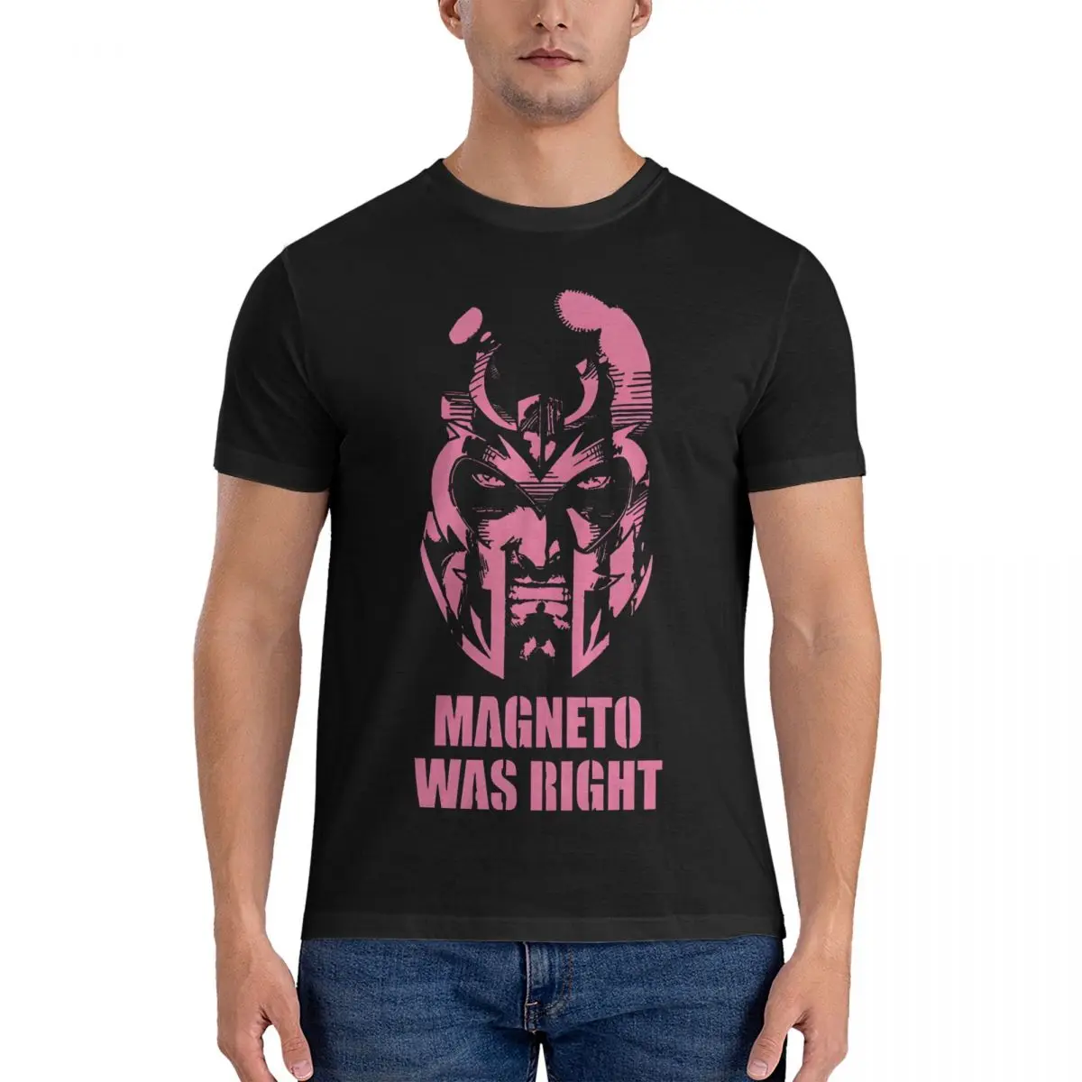 Men Was Right T Shirt Magneto 100% Cotton Tops Vintage Short Sleeve Round Neck Tees Party T-Shirt