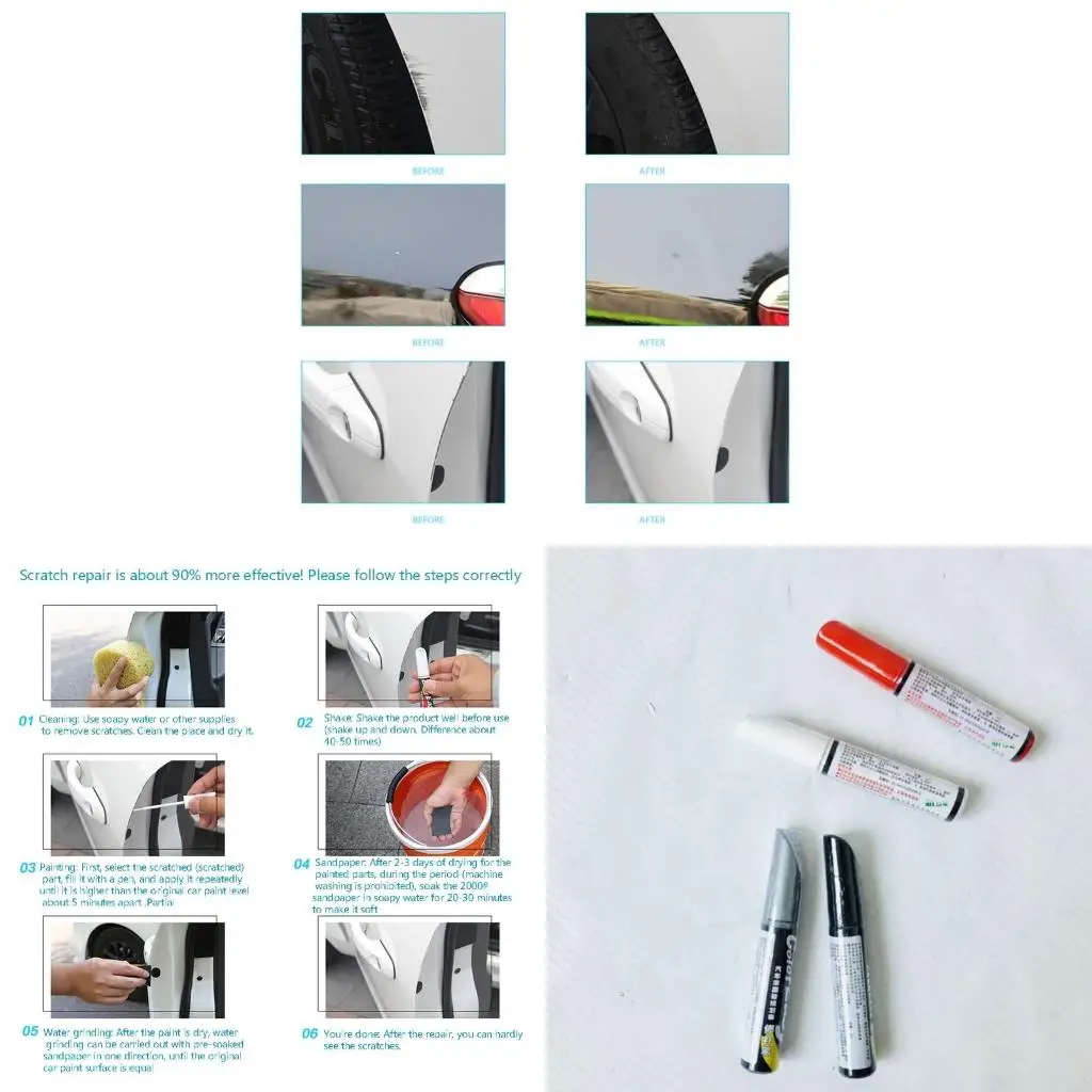  Marker Pens Permanent for Car Tyre Tire Metal Repair Auto Paint for Touch Up Scr
