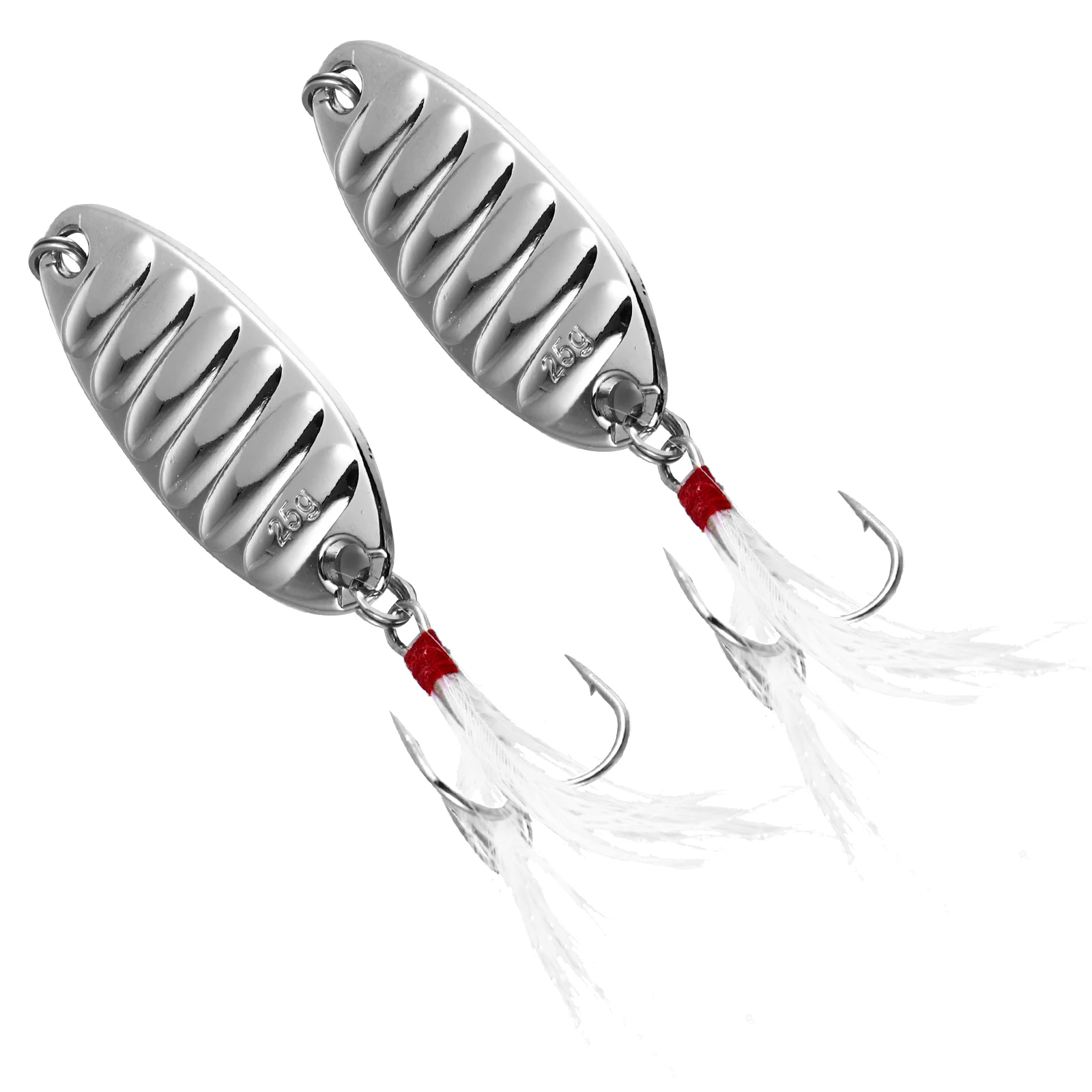 

2Pcs Metal Lures Durable Durable Metal Baits Zinc Alloy Baits Lightweight Bass Yellow Perch Walleye Pike Muskie Trout