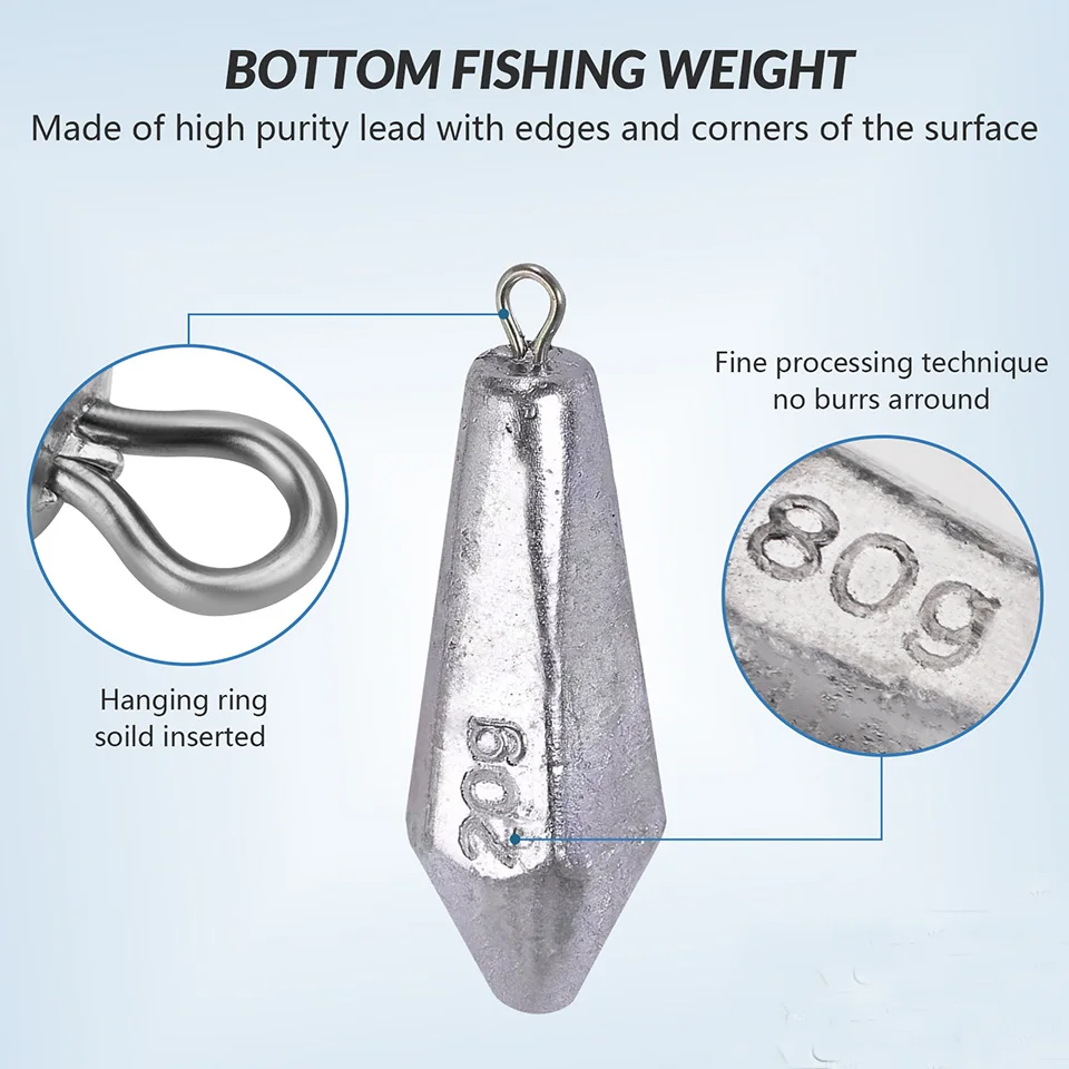 Fishing Weight Sinker 20g 30g 40g 50g 60g 70g 80g 100g Carp Fishing Baits Sinker Weights Fishing Accessories