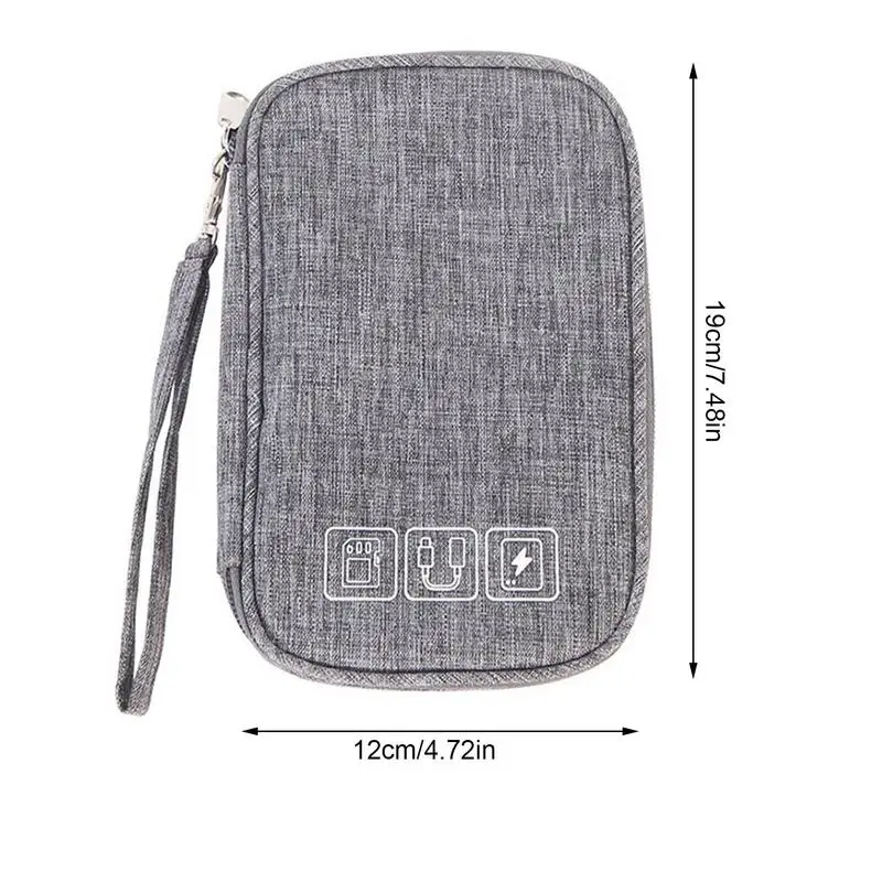 Electronic Organizer Bag Waterproof Portable Cord Gadgets Handbag Travel Mini Pouch For Data Cables Chargers USB Drives Cards