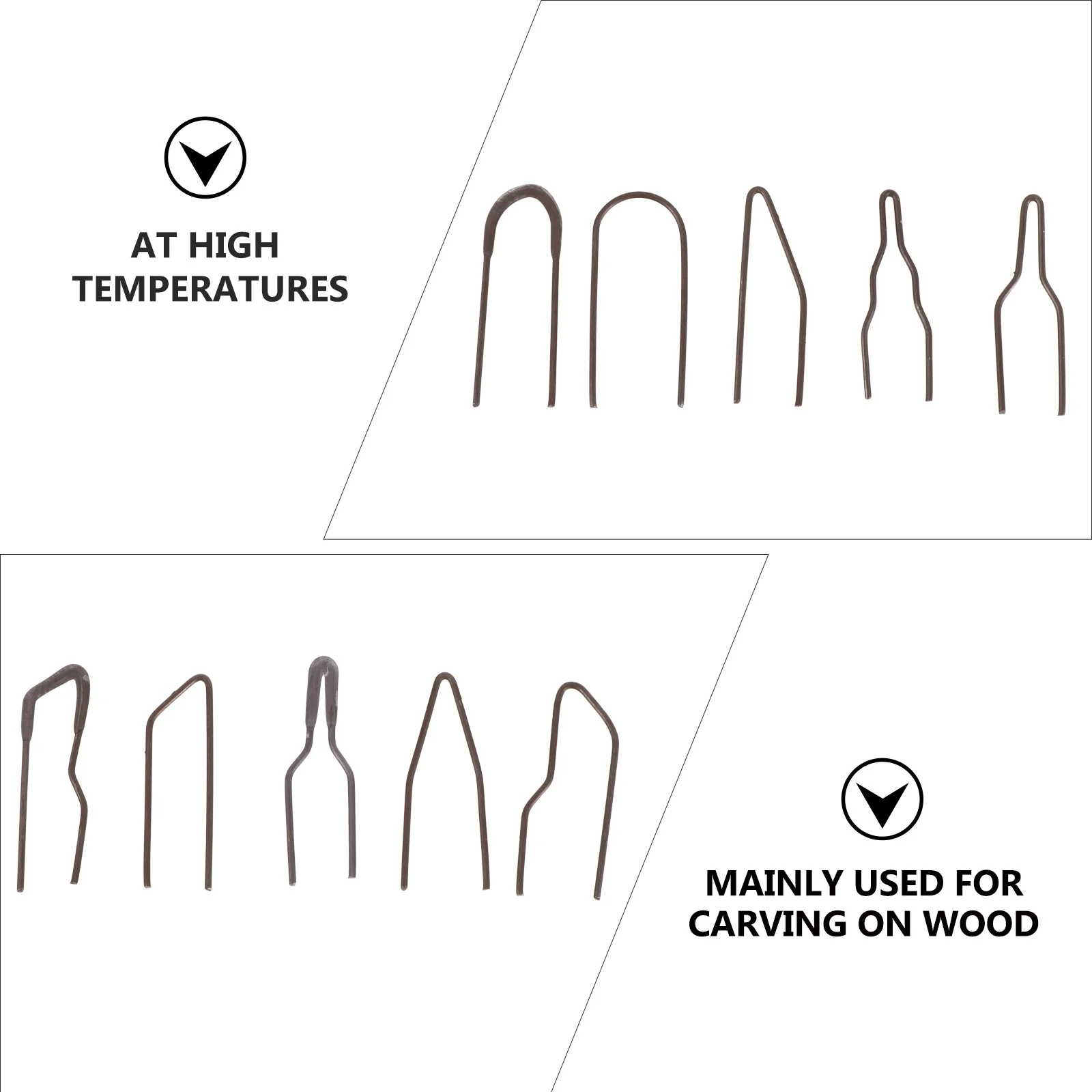 10Pcs Professional Wood Burning Tip Set Precision Pyrography Wire Tips for Craft Engraving Heat-Resistant No Softening Oxidation