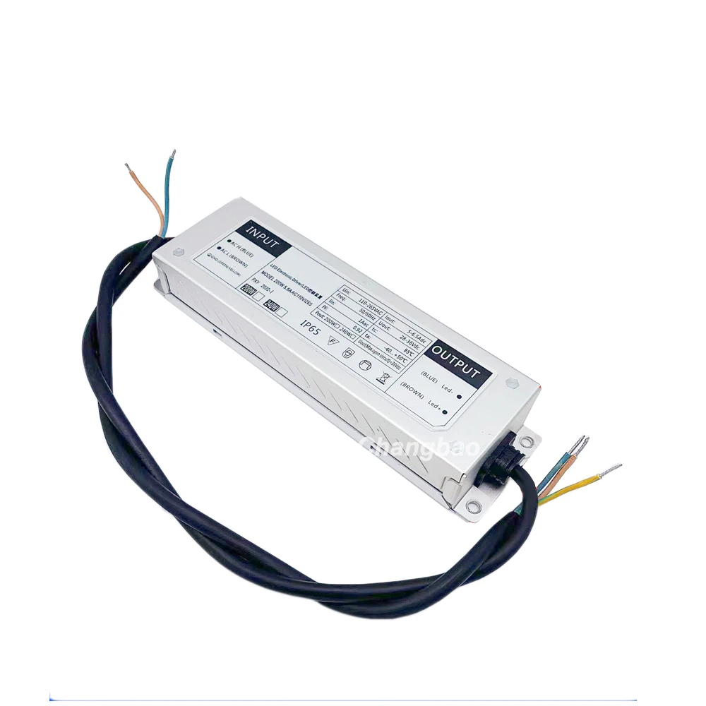 محول LED عالي الطاقة بتيار مستمر 200 وات 28-36VDC 6A مصدر طاقة مقاوم للماء