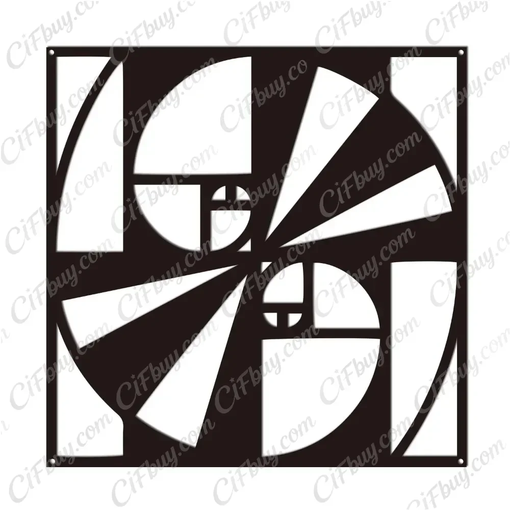 CIFbuy Golden Ratio Metal Wall Art Modern Aesthetic Hanging Decoration for Therapist Office Room Decor Rustic Iron Wall Sticker