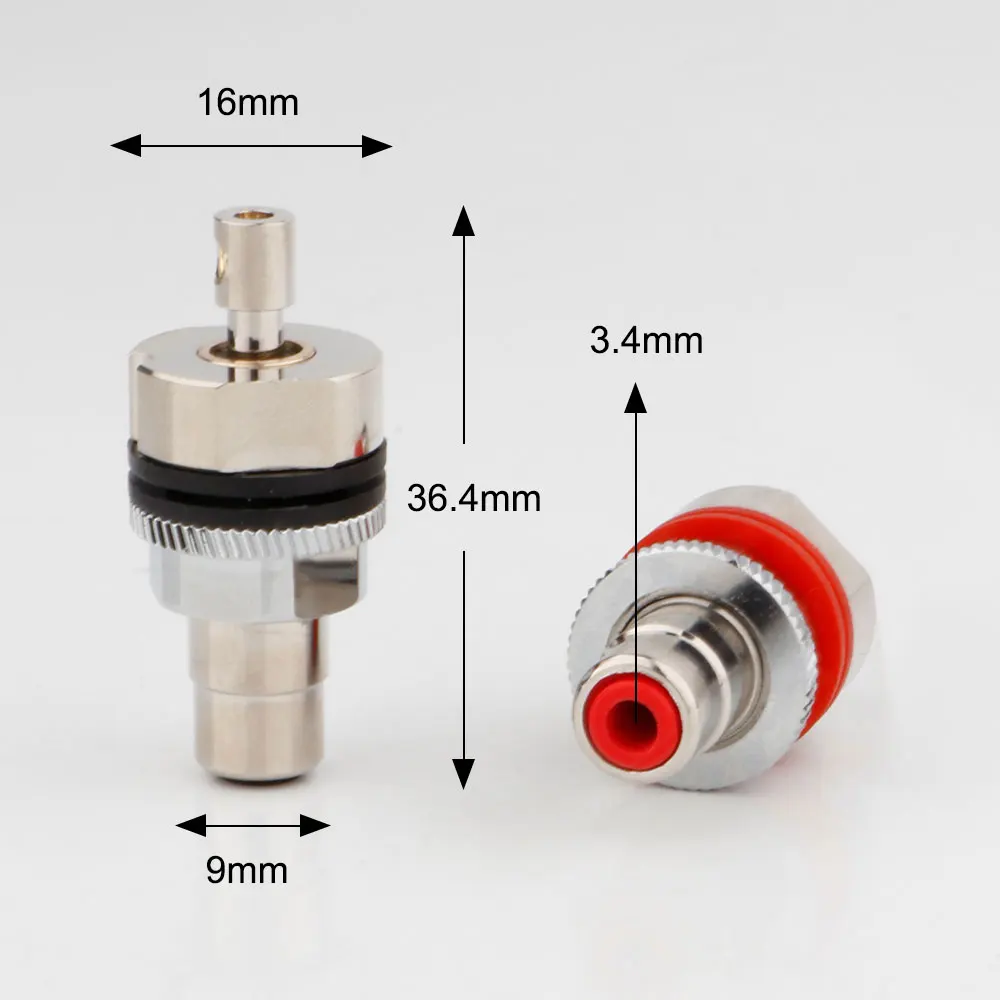 Conector de Terminal RCA hembra chapado en rodio sin soldadura para audiófilos, conector de Audio y vídeo Hifi, TV, CD, DAC, salida de entrada de señal