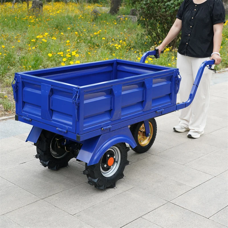 

Factory Supply Ultimate Load Handcart Trolley 600KG Three-Wheeled Electric Cart 48V20AH Farm Electric Trolley Iron Material