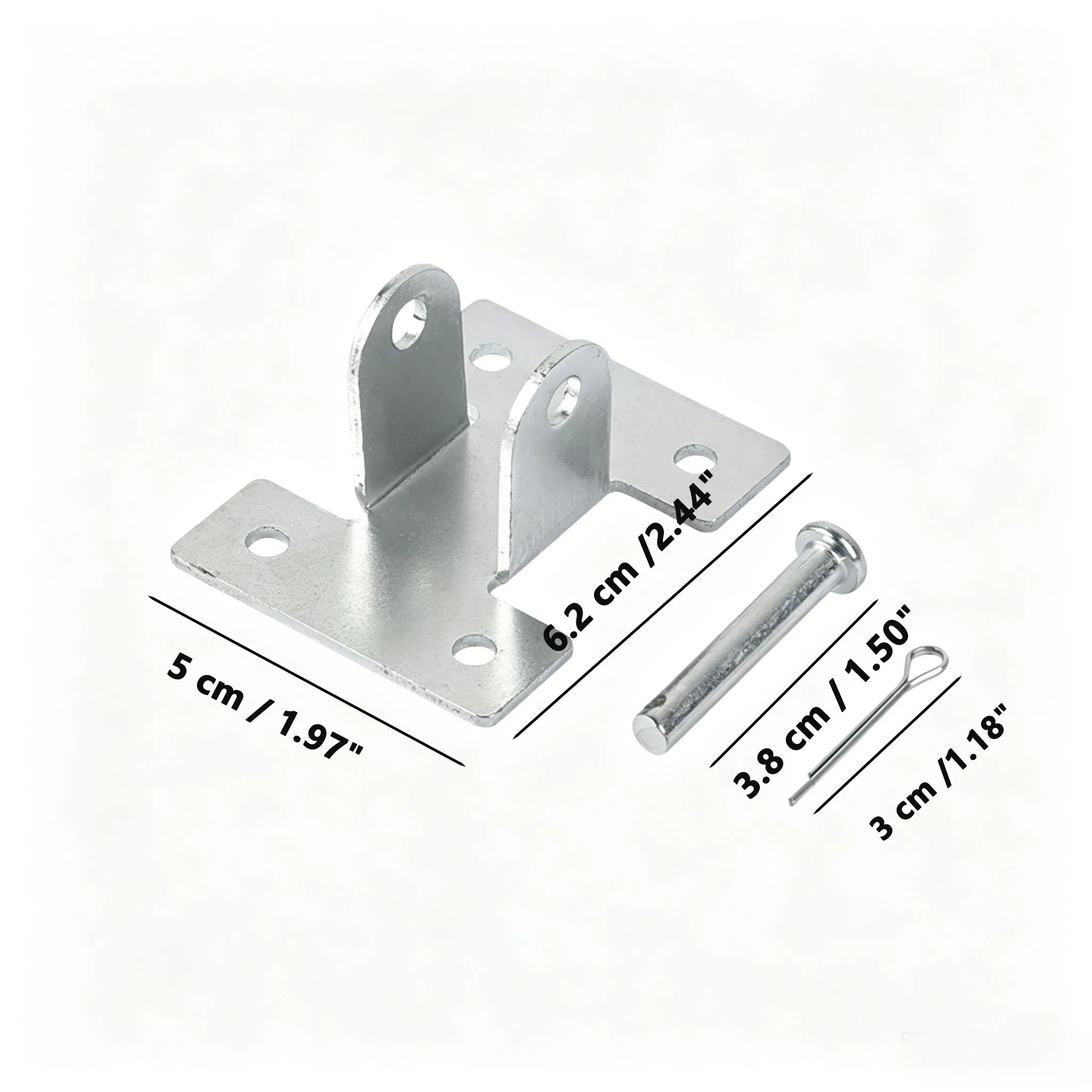 2 PCS H-Type Linear Actuator Mounting Bracket Metal Support Holder with Pin for Electric Push Rod DC Actuator