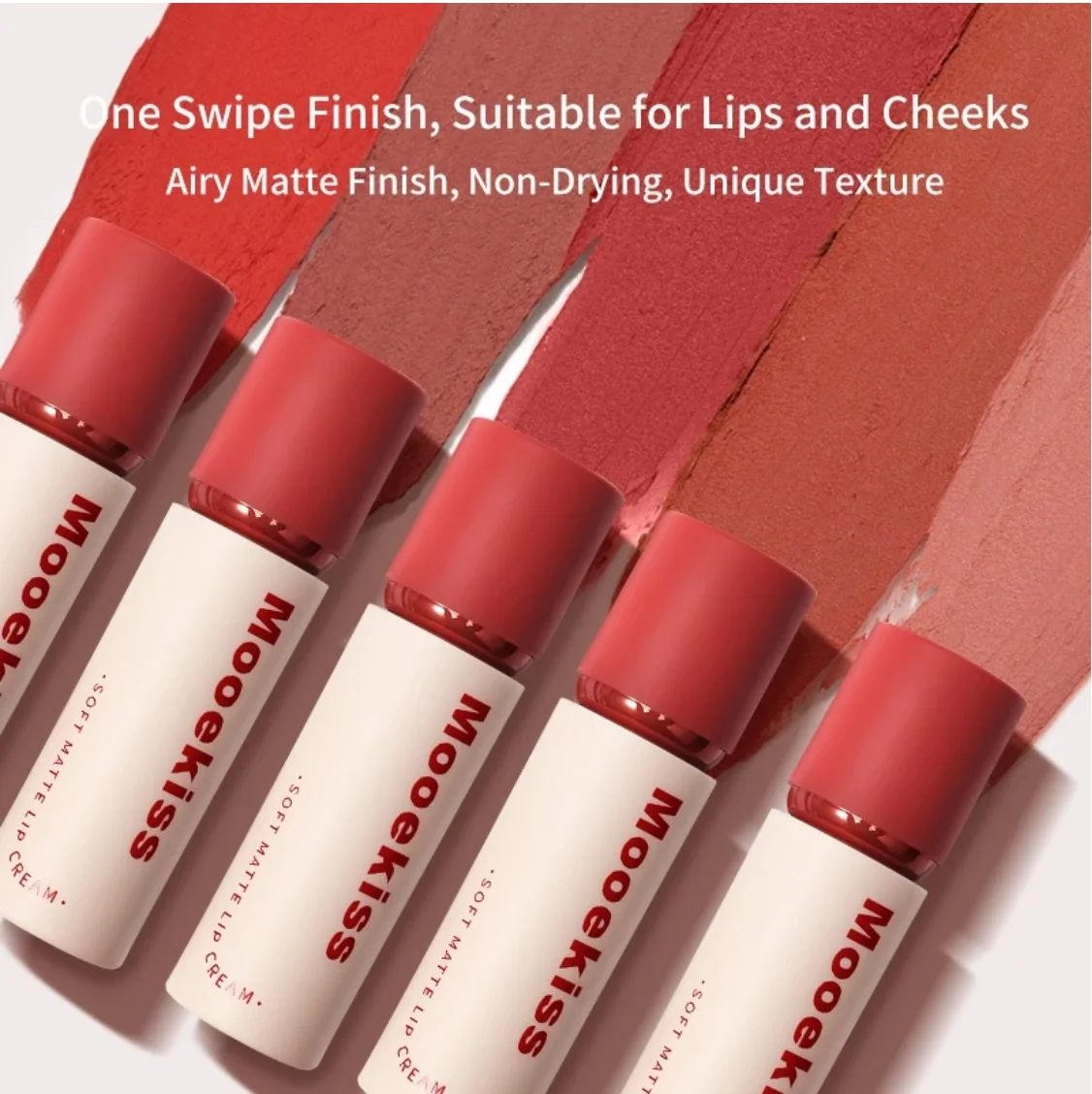 Mooekiss Lip Cream Matte Matte Velvet Lip Cream Non-Stick Cup Non-Fade ลิปสติก Lip Makeup Authentic Makeup Original