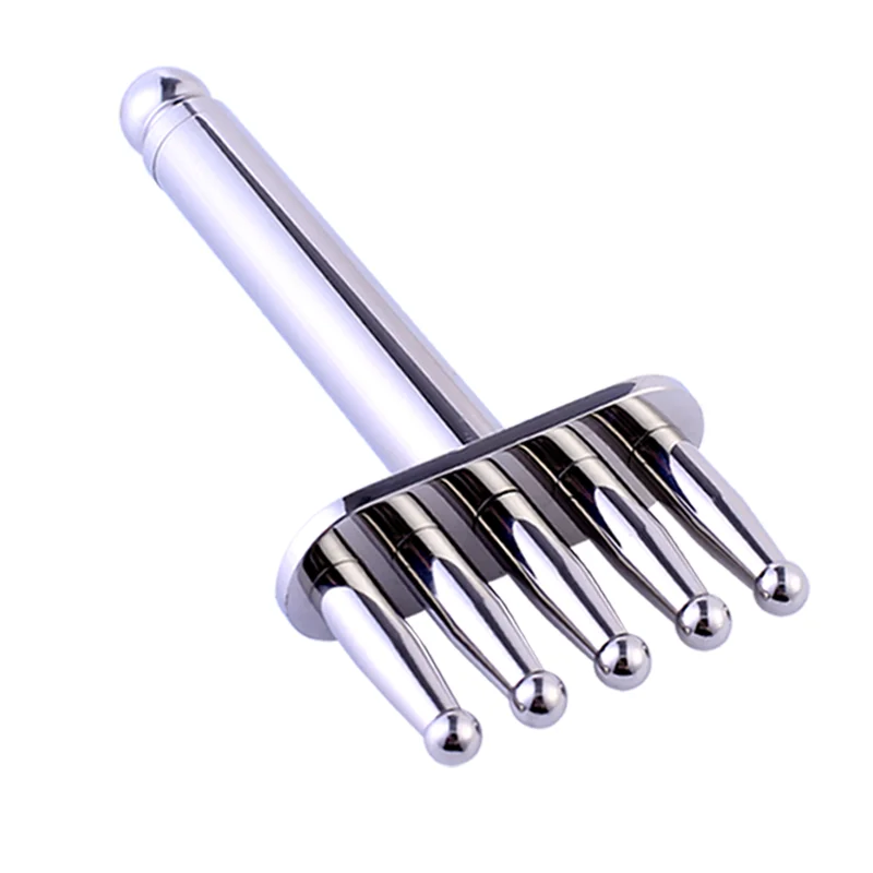 Glossy Magnetic Fork Magnetic Point Meridian Massage Stick Dredge Lymphatic Muscle Relaxation Double-ended Magnet view 5