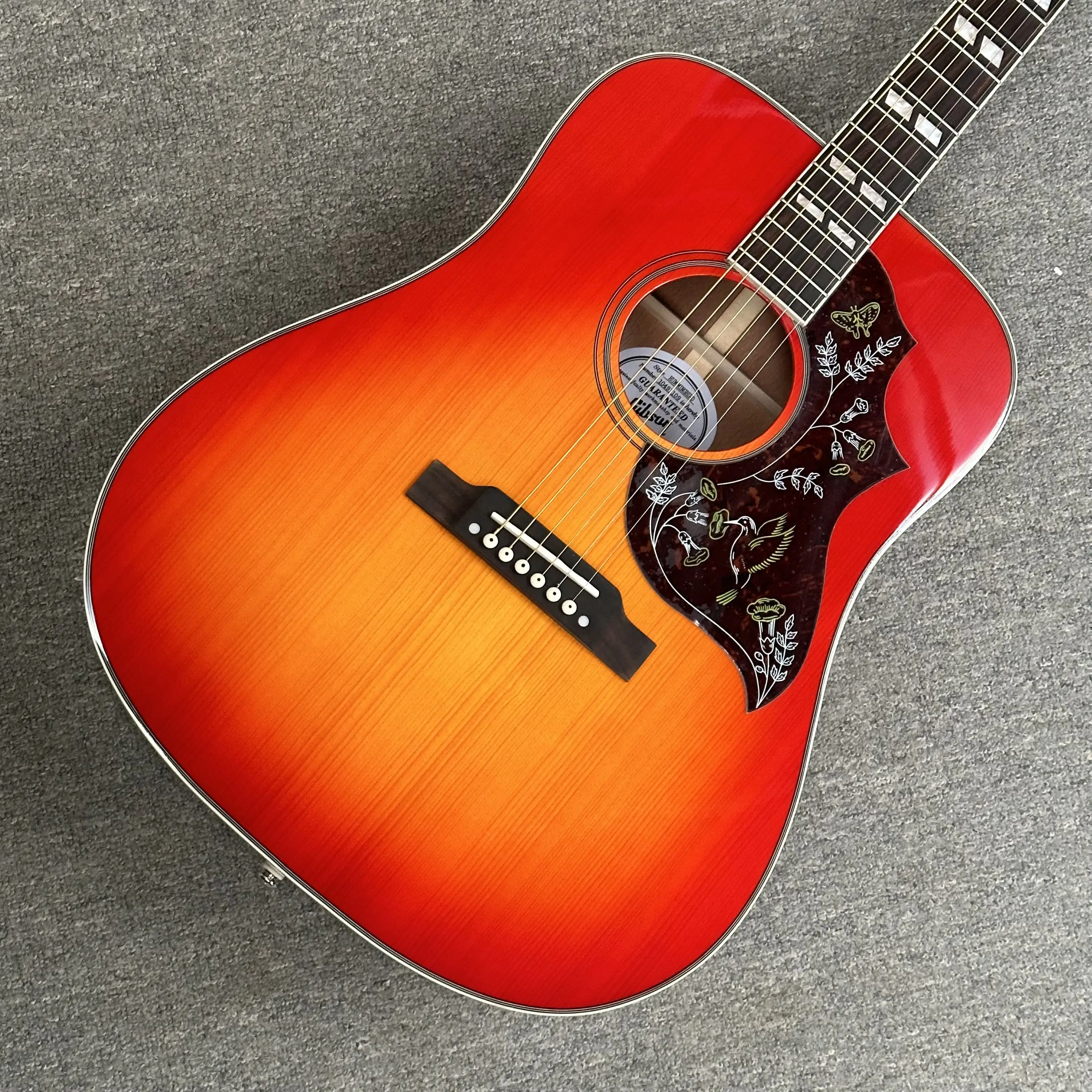 

Six-string acoustic guitar factory handcrafted, high-end guitar