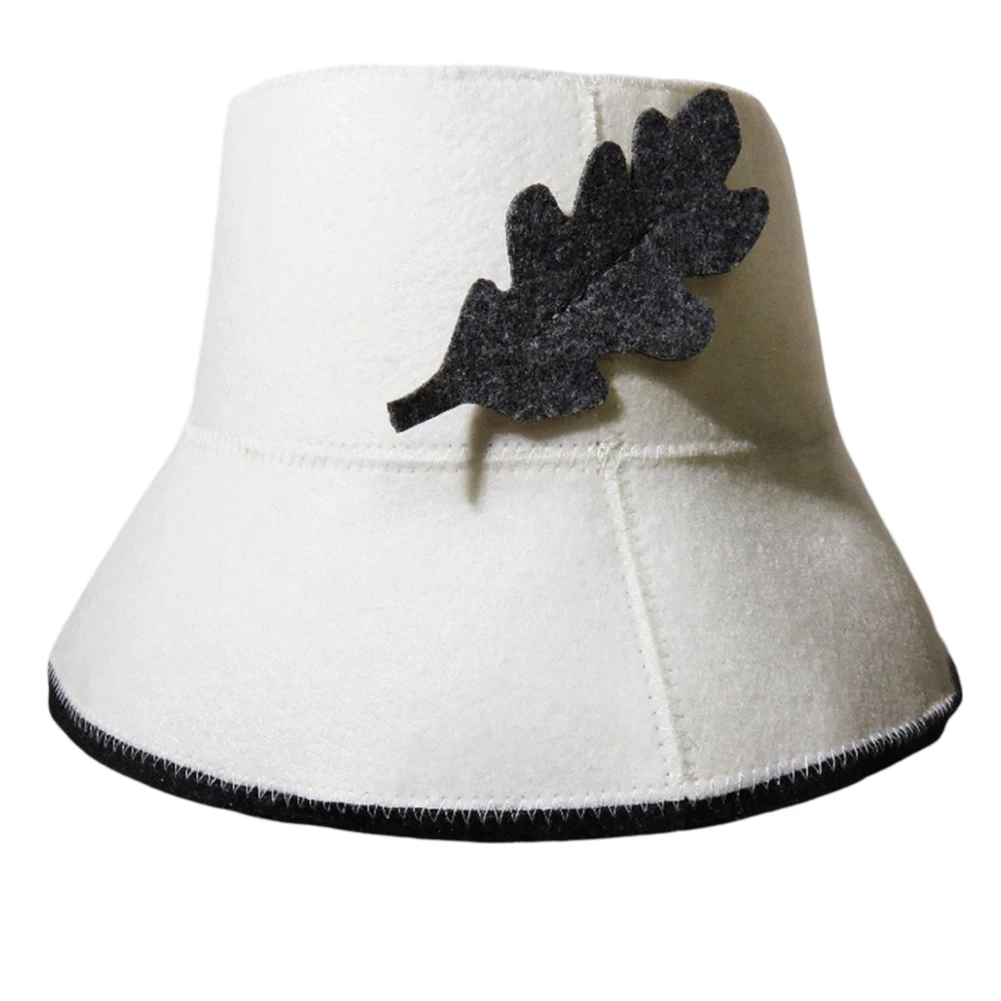 Insulation Sauna Cap White Felt Sauna Cap Simple And Elegant Design Smooth And User-friendly Sauna For Natural Hair