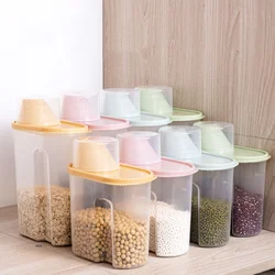 1Pcs Transparent Food Storage Box Moistureproof Tank Kitchen Organizer Sealed Cereal Insect-Proof Rice Bucket Storage Storage