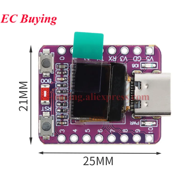 1-10 szt. Płytka rozwojowa ESP32-C3 OLED ESPC3 z wyświetlaczem LCD 0,42 cala, WiFi 2,4G, kompatybilna z Bluetooth, 5 4M Flash, SPI GPIO/PWM UART — zdjęcie produktu 5