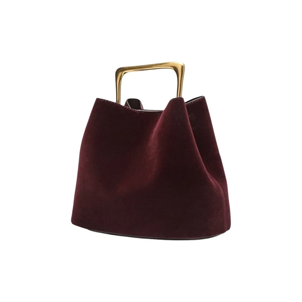 Neue Luxus-Clutch mit Metallgriff, Große Kapazität, Bucket Bag, Verstellbare Abnehmbare Schultertasche für Hochzeit und Partys