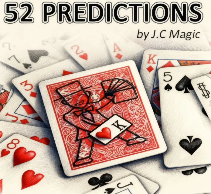 52 Predictions Magic Trick by J.C Magic | Powerful Mentalism Effect for Professional Magicians Close-Up & Stage Props