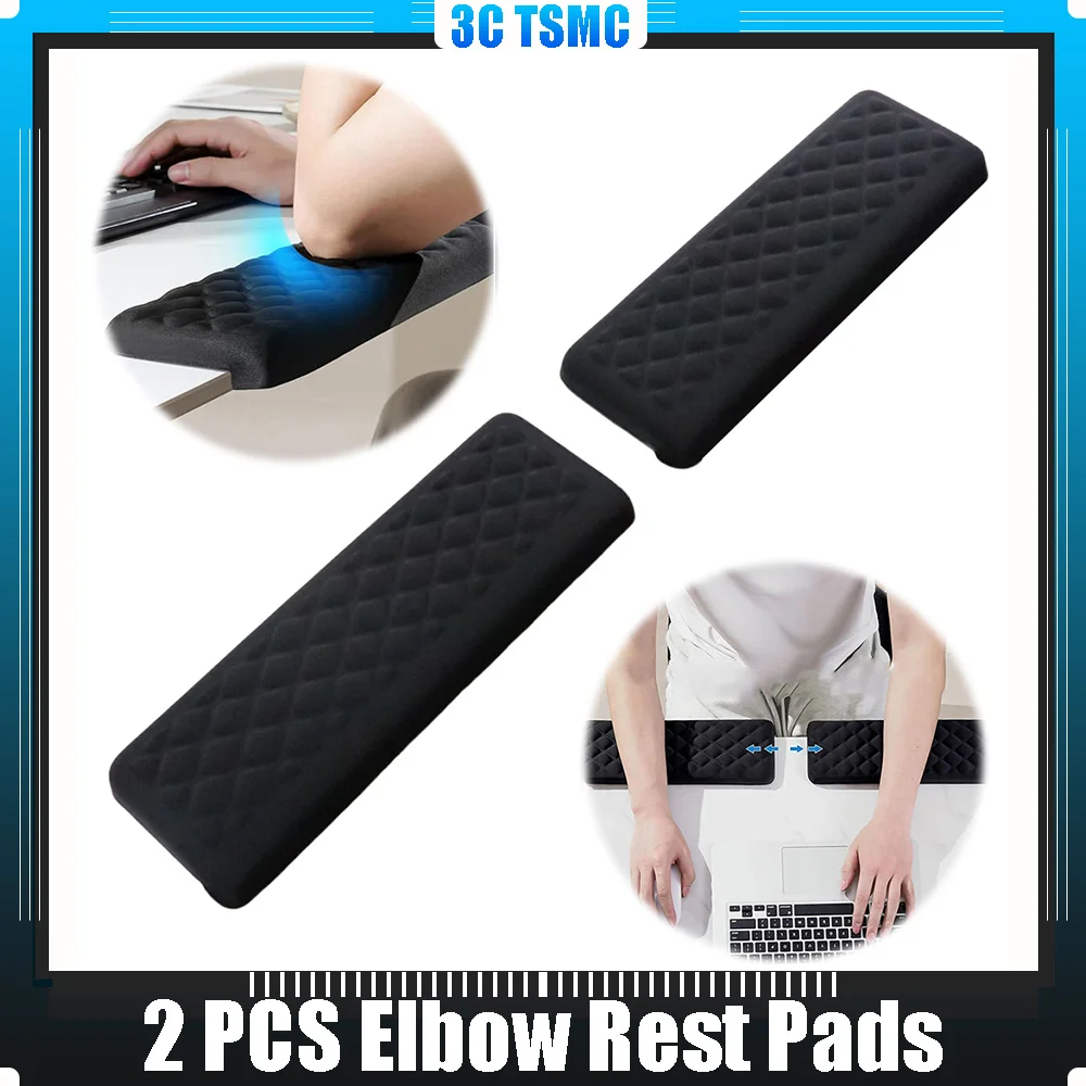 

2 Pack L-Shaped Elbow Rest Pads Ergonomic Desk Edge Cushion Memory Foam Elbow Pillow Ergonomic Wrist Support Pad for Office Home
