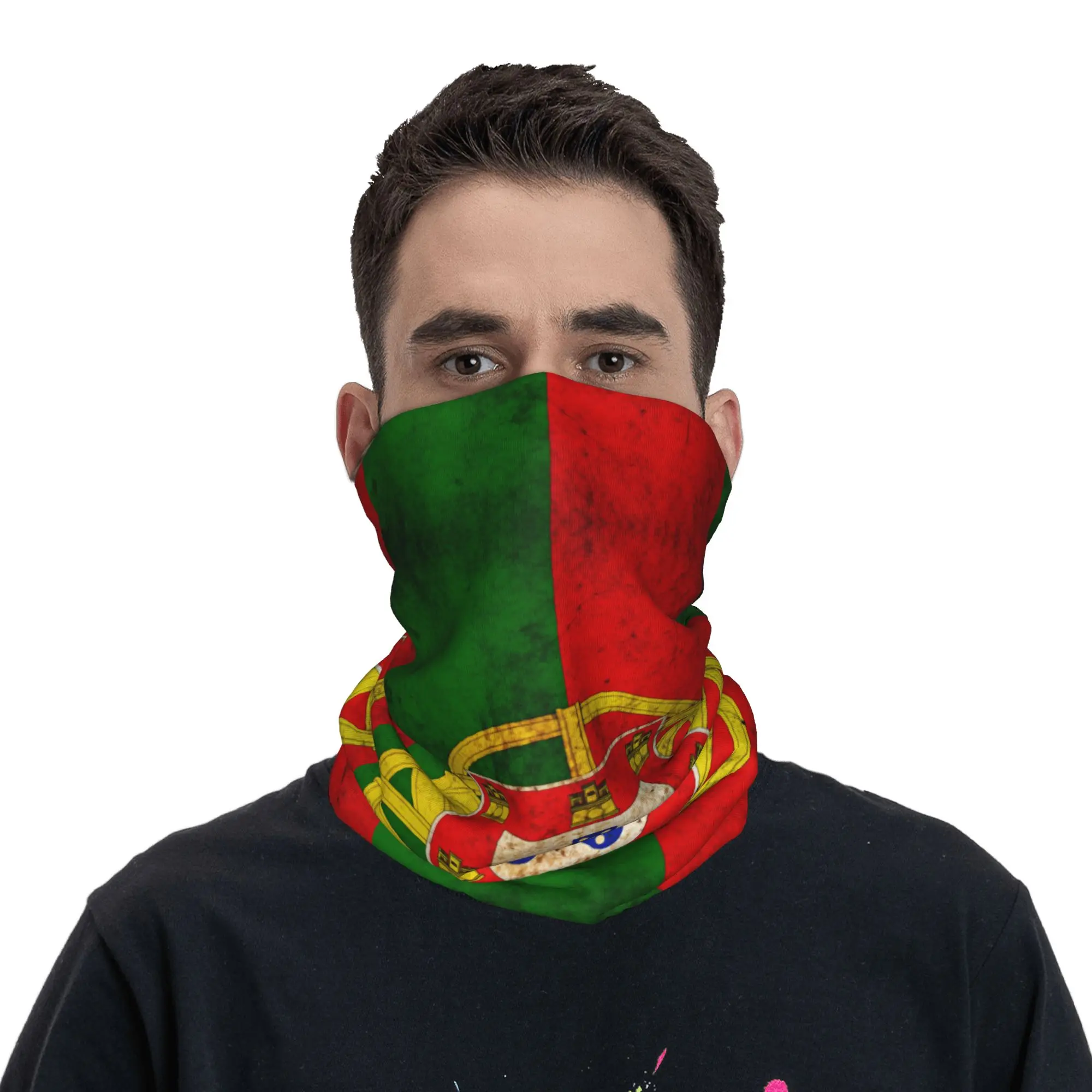

Бандана с флагом Португалии, многофункциональный шарф-маска для лица, головной убор для бега, ветрозащитный, для мужчин, женщин и взрослых.