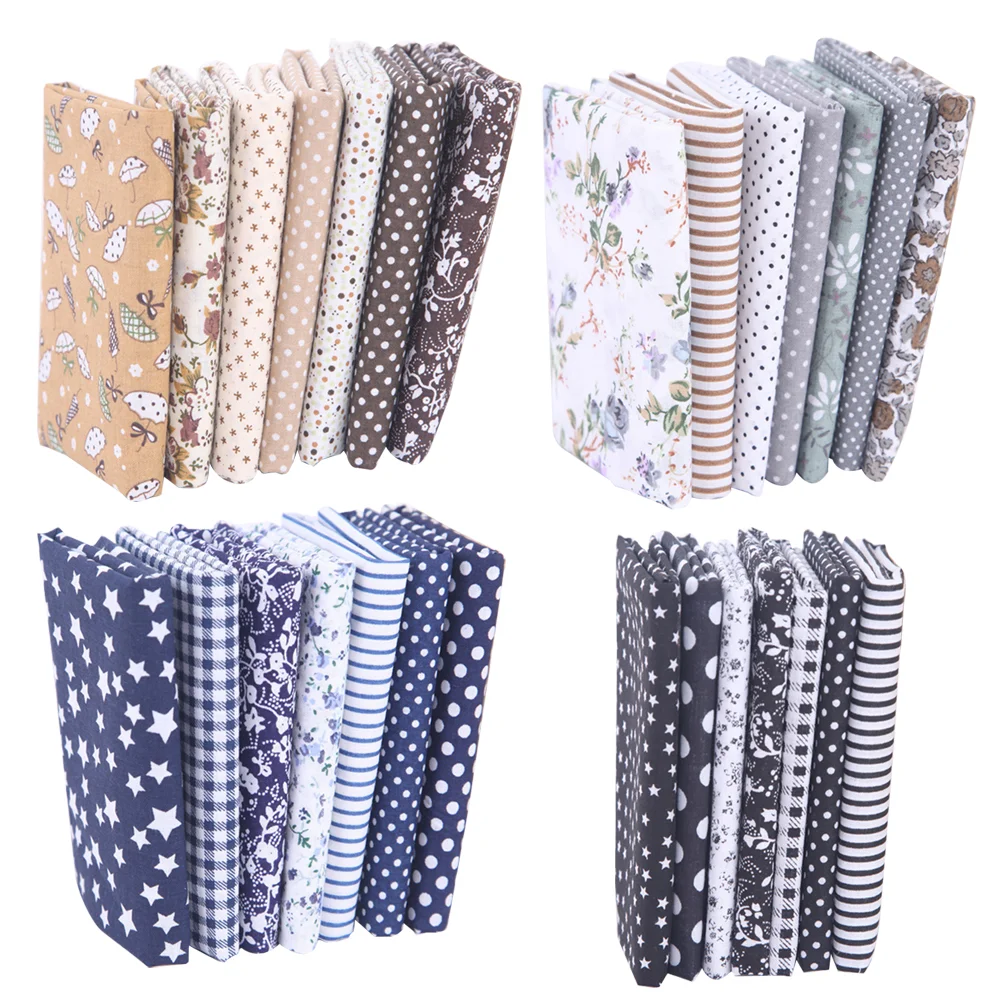 28pcs Fat Quarters Patchwork Cloth Fabric Bundles Floral Quilting Cotton Cloth for Quilting Sewing Crafting DIY Crafts