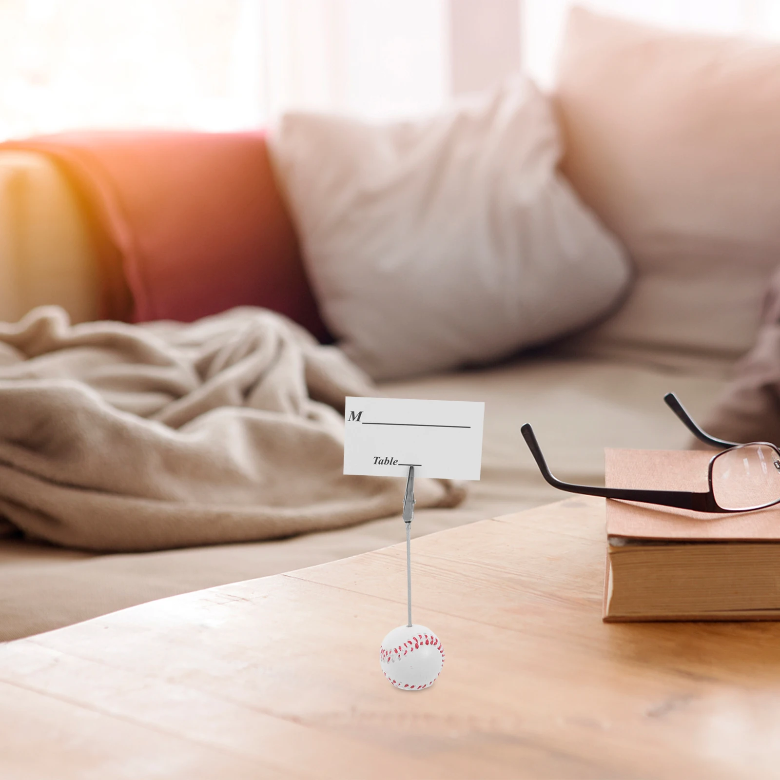 

10Pcs Baseball Place Card Holders Resin Table Number Stand Sport Event Decor Unique Design Lightweight