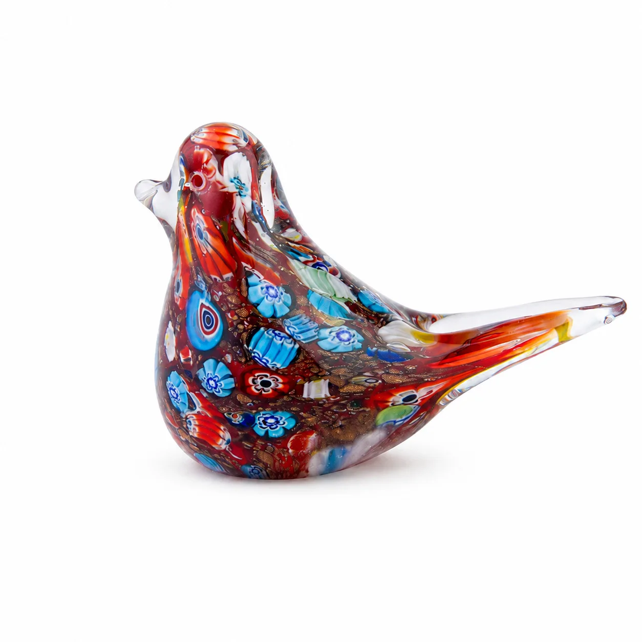 Handmade Glass Bird Ornament Colorful Glass Kaleidoscope Home Desktop Decoration Creative Gift