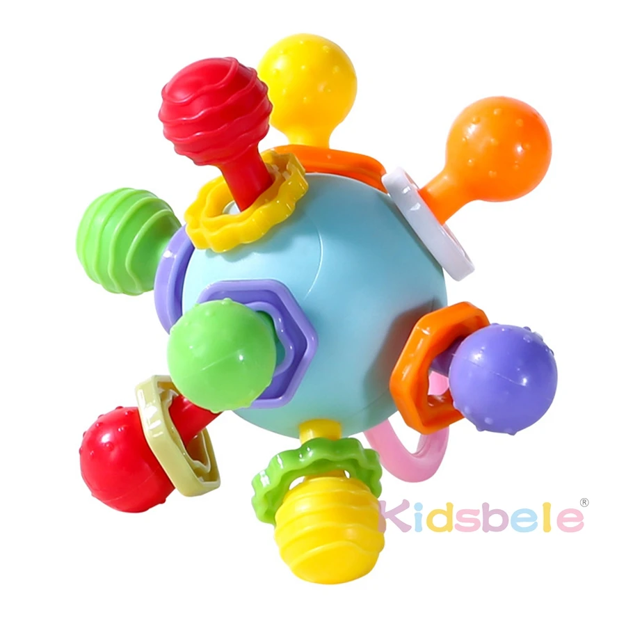 Rattle Baby Toy Early Childhood Education Baby Teether  Hand Ball Grip Training Baby Rattle  Ball Newborn