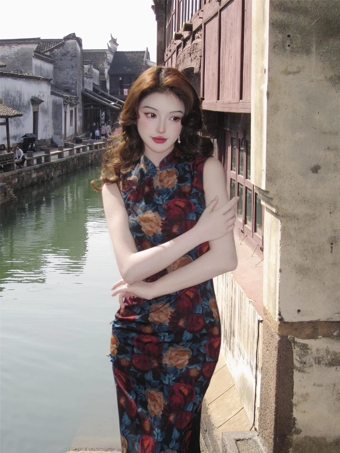 

New Sle Retro Print Women's Outdoor Ancient Ci Photoaphy Art Photooot Studio Portrait Traditional Chinese C...