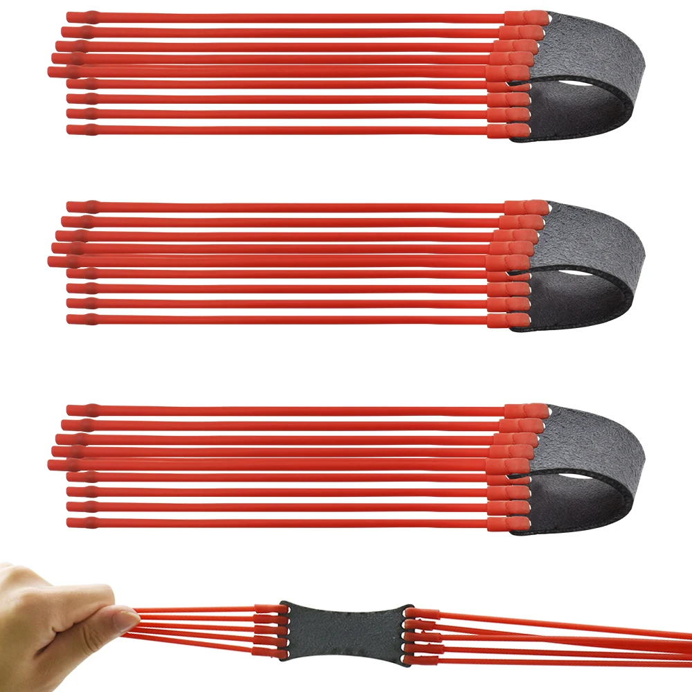 5PCS Card Ball Rubber Bands Large Slingshot Special Leather Bands Outdoor High Elasticity Tubular Rubber Bands