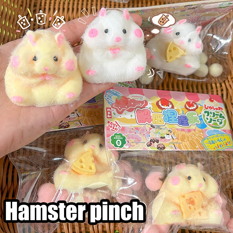 Mainan Remas kartun Hamster Squishy mainan rileks tangan Squeeze mainan sensor Fidget untuk hadiah anak-anak dewasa