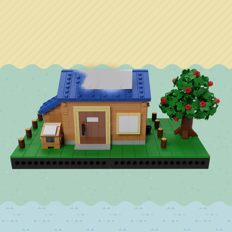 

783 шт. MOC Animal Crossinges Nook's Crannies модульный магазин деревенская сцена DIY модель строительные блоки игрушки на день рождения подарок