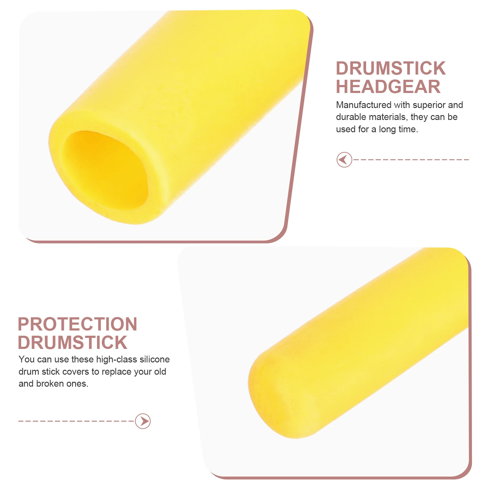 

2Pcs Drumstick Head Covers Silicone Drum Mute for Beginner Drum Practice Drumstick Silicone Protectors Covers for Drumsticks