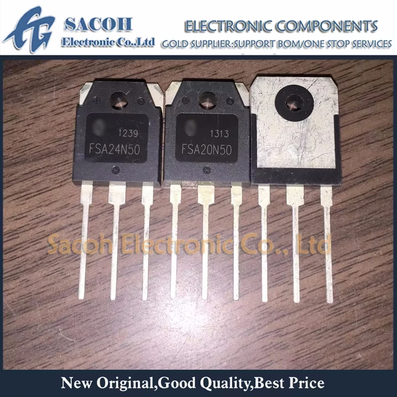 

Refurbished Original 10Pcs/Lot FSA20N50 20N50 OR TSA20N50M OR FSA24N50 OR TSA24N50M 24N50 TO-3P 24A 500V Power MOSFET Transisto