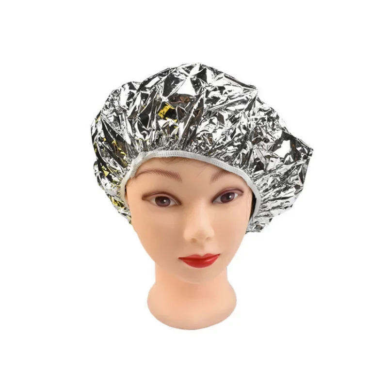 Ladies shower cap thermal insulation aluminum foil hat stretch shower cap hair salon hair dyeing cap hair dyeing tools