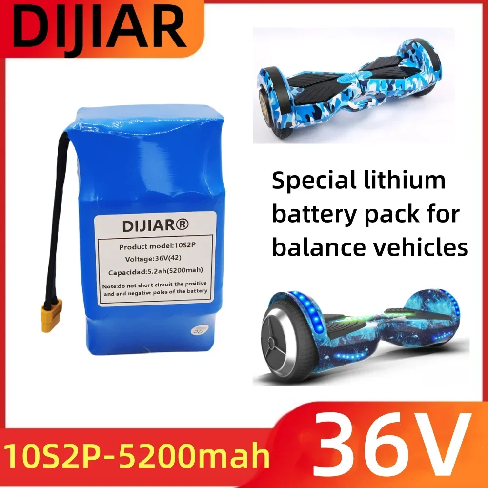 

10S2P, 36V, 5200mAh rechargeable lithium-ion battery pack, used for electric hovercraft and suction unicycles