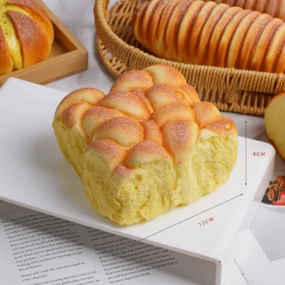 Novelty Artificial Bread Stress Relief Model Toast Shape Photo Props Squeeze Slow Rebound Party Gift