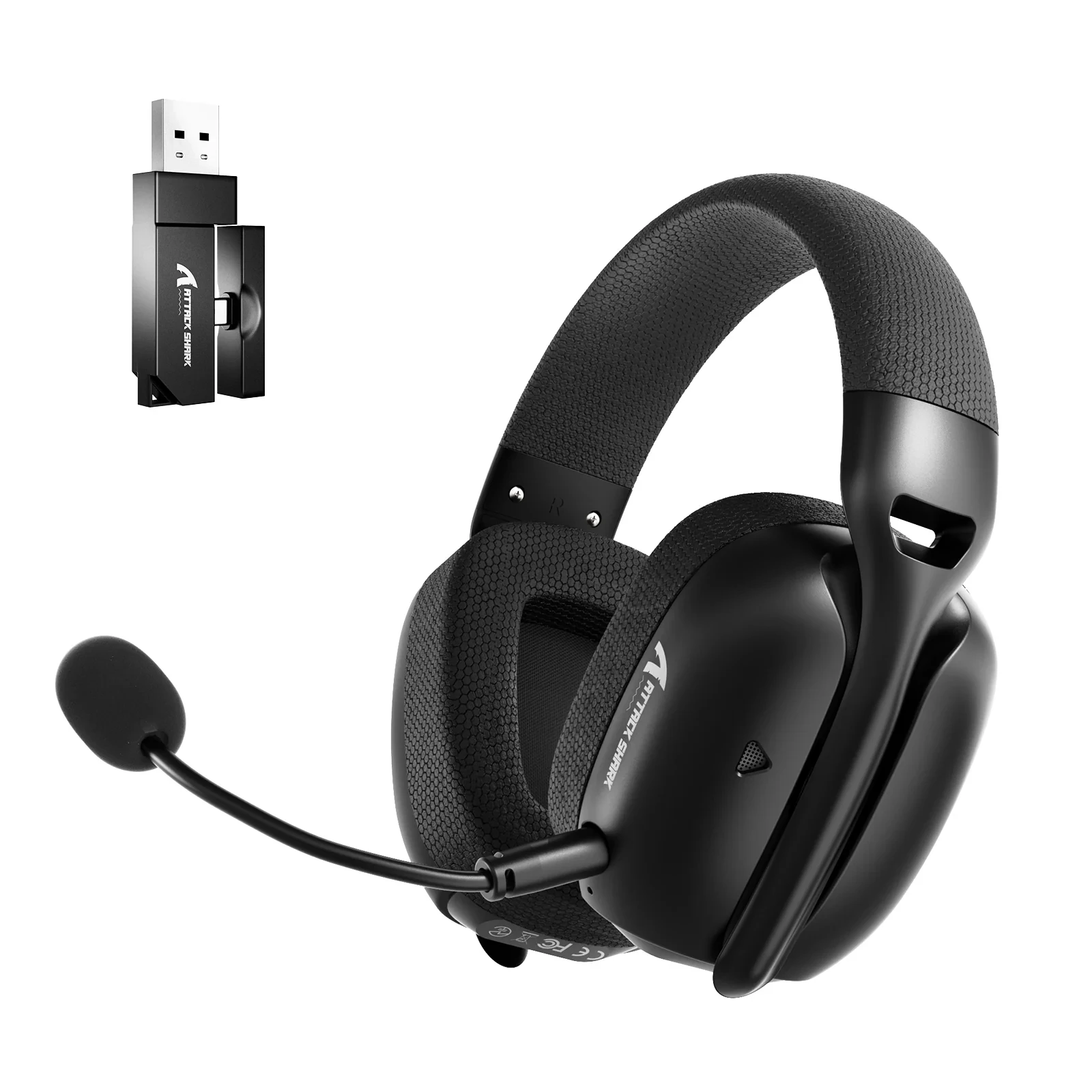 

Беспроводная игровая гарнитура ATTACK SHARK L80PRO 2.4G/BT/проводная, ультралегкая, с низкой задержкой, для ПК, PS5, Switch, Xbox