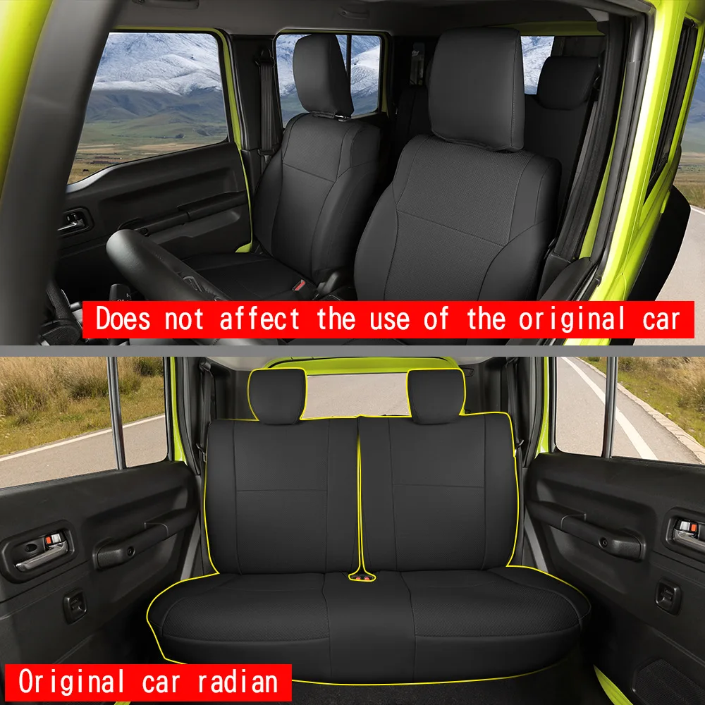 Car Seat Cushion Full Set Leather All-inclusive Front Rear Seat Cushion Protector For Suzuki Jimny Nomade 2025 Accessories