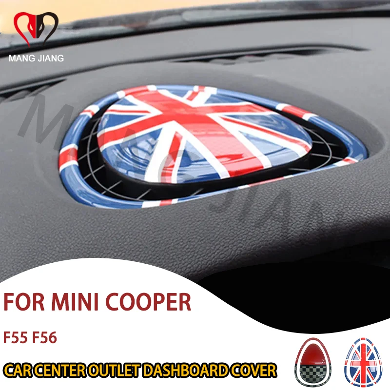 Union Jack Car Dashboard Vent Outlet Center Console Cover Case Stickers For Mini Cooper F54 F55 F56 F57 Decorate Accessories