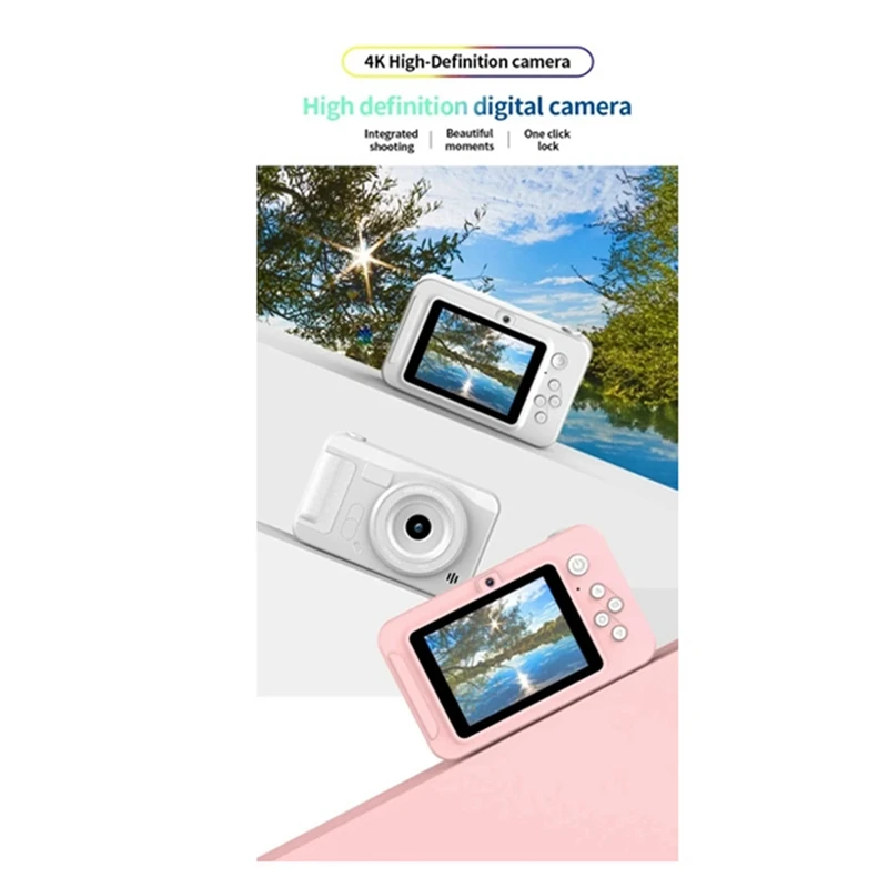 Цифровая камера 4K, 44 мегапикселя, HD-фотография, CCD, Карманная камера для путешествий и селфи для студентов, кампусов