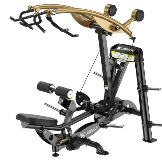 

High Quality Commercial Gym Fitness Equipment Lat Pulldown Plate Loaded Strength Equipment Factory Sales Longxun Metal Material