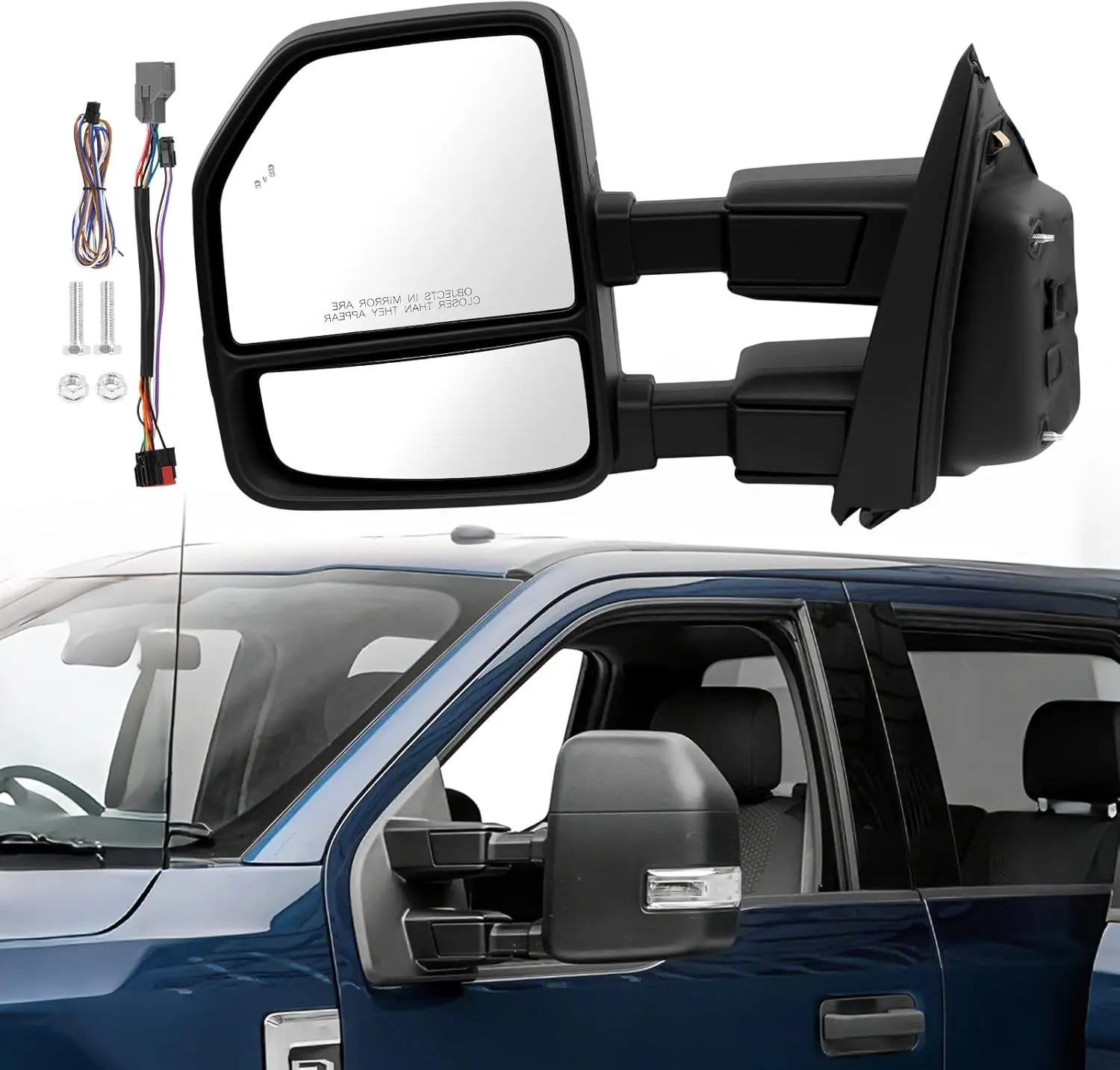 

1 шт. левое зеркало заднего вида для Ford F250 F350 F450 2017-2022 с функцией обнаружения слепых зон/обогревом и электроприводом HC3Z17683HA-PFM