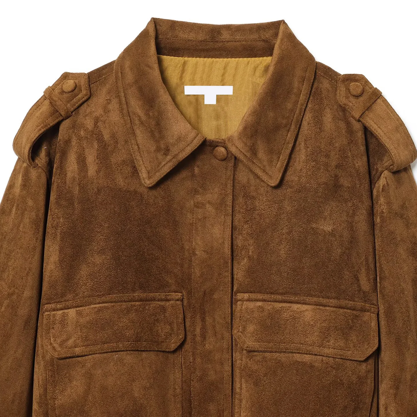 Retro Suede Workwear Jaet Women's Sle Casual Stand Fit Outerwear Autumn 2025 New Collection Z Brand