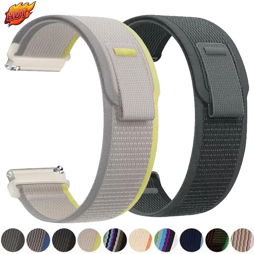 20/22mm Trail Nylon Loop Strap for Huawei Watch GT7/GT7 Pro/Runner 2 Watchband for Huawei Watch GT7-6-5-4 46mm/Amazfit Active 3