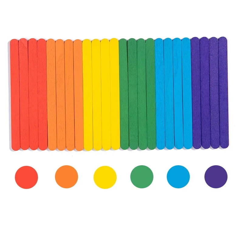 Kids Montessori Toys Rainbow Stick Puzzle Sensory Logical Thinking Challenge Table Games Children Early Educational Wooden Toys